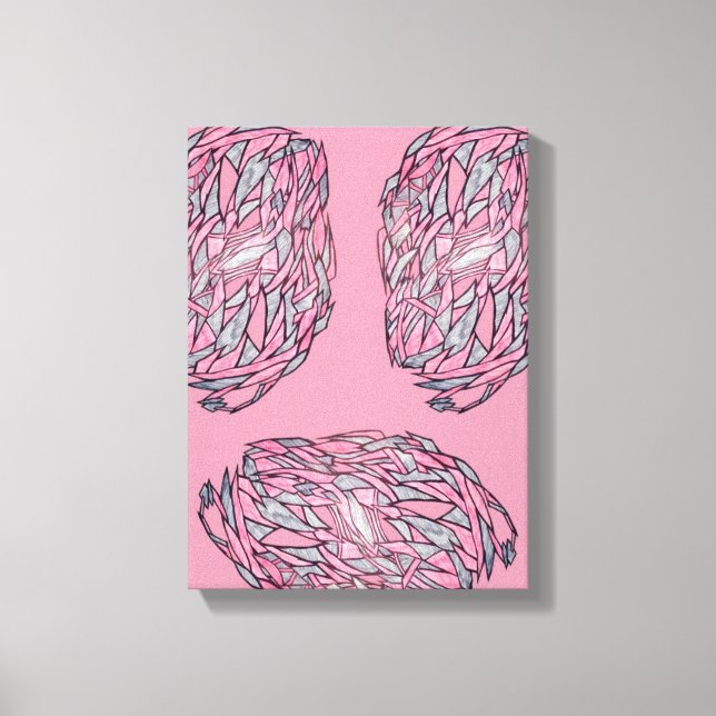 Sapphire and Ruby Abstract Sea Creatures Canvastryck (Framsida)