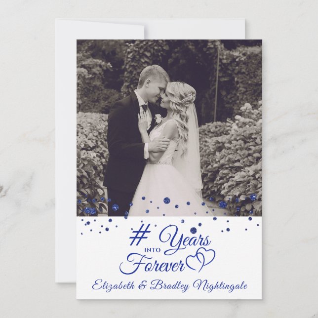 Sapphire årsjubileum ÅR IN I ETERHET Foto Inbjudningar (Framsida)