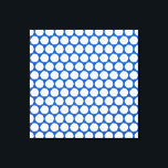 Sapphire Asian Moods Ikat Dots Canvastryck<br><div class="desc">Ikat Dot mönster i Emporio Moffas asiatiska palett för gudstjänster.</div>