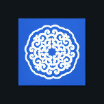 Sapphire Asian Moods Mandalla Canvastryck<br><div class="desc">Circular Mandalla mönster i Emporio Moffas asiatiska palett av gudar.</div>