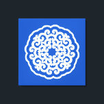 Sapphire Asian Moods Mandalla Canvastryck<br><div class="desc">Circular Mandalla mönster i Emporio Moffas asiatiska palett av gudar.</div>