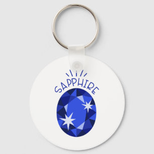 Sapphire Birthstone Nyckelring