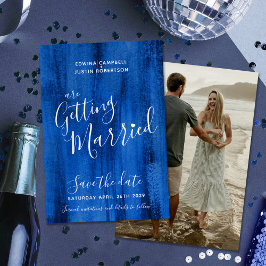 Sapphire blå modern konst sparar datumkort spara datumet