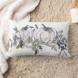 Sapphire Blommigt Pumpkin Add Namn Lila Lumbarkudde