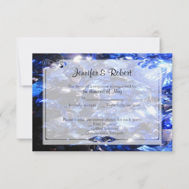 Sapphire Blue 45-årsjubileum-svarskort OSA Kort (Framsida)