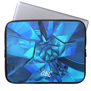 Sapphire Blue Abstrakt Laptop sleeve