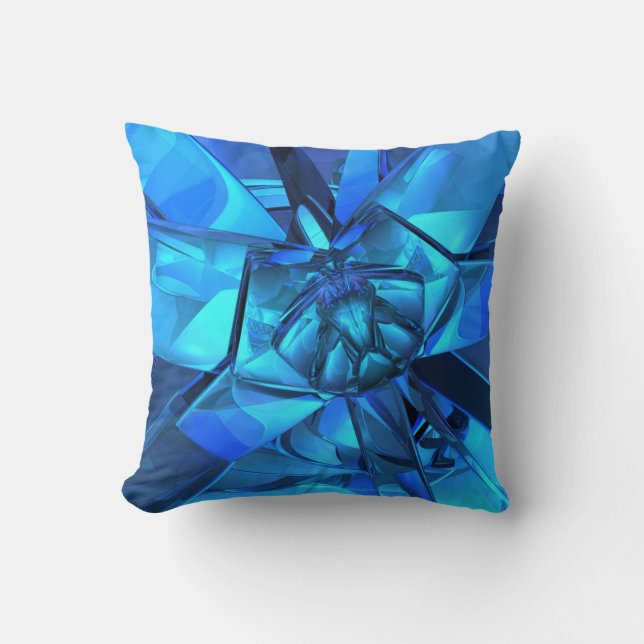 Sapphire Blue Abstrakt Pillow Kudde (Framsida)