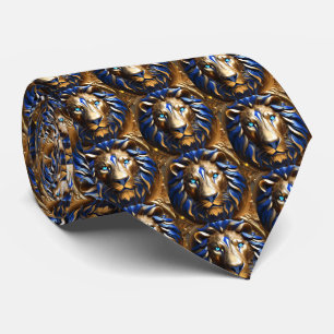 Sapphire Blue and Guld Lejon Slips
