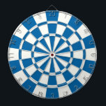 Sapphire Blue and White Darttavla<br><div class="desc">Sapphire Blue and White Dart Board</div>