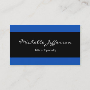 Sapphire Blue Black Led Contemporary Trendig Visitkort