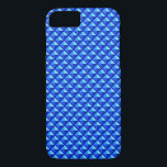 Sapphire Blue, emamel look, studerade rutnät<br><div class="desc">3-d-effektens geometriska rutnät,  med utseendet av glansigt emel,  i safierblått</div>