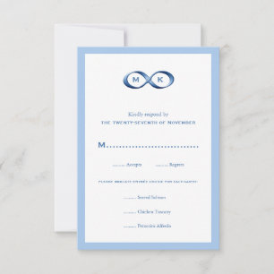 Sapphire Blue Infinity Hand Clasp Bröllop OSA Car Kort