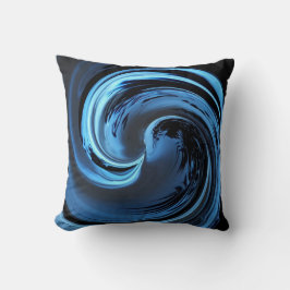 Sapphire Blue Island Wave Dekorativ kudde