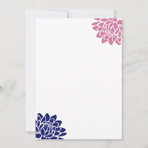 Sapphire Blue Lotus Flower Blank-inbjudan Inbjudningar