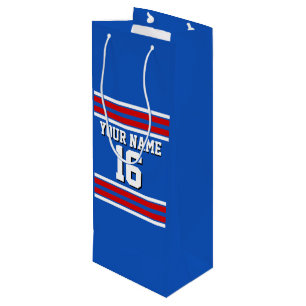 Sapphire Blue med Red White Rand Team Jersey