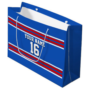 Sapphire Blue med Red White Rand Team Jersey