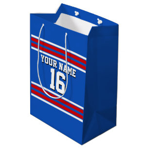 Sapphire Blue med Red White Rand Team Jersey