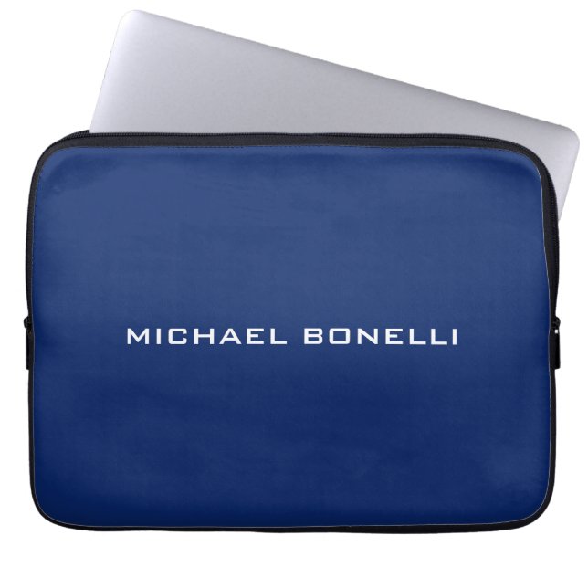 Sapphire Blue Minimalist Plac Legible Modern Laptop Fodral (Framsidan)