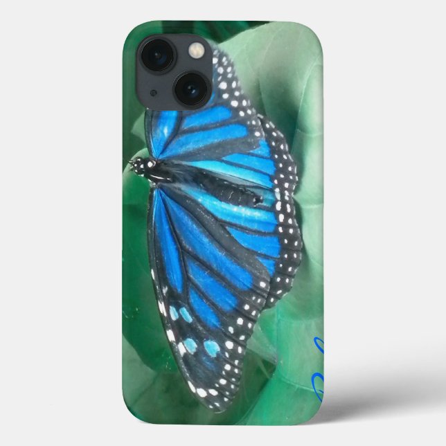Sapphire Blue Monarch Butterfly iPad Case (Baksida)