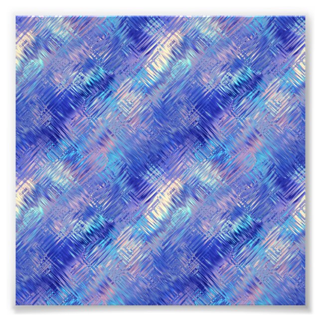 Sapphire Blue Scribged Struktur Fototryck (Framsidan)