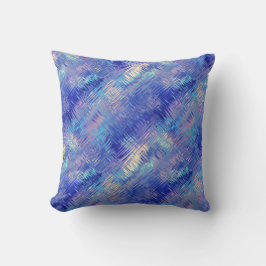 Sapphire Blue Scribged Struktur Kudde