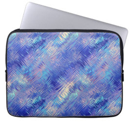 Sapphire Blue Scribged Struktur Laptop Sleeve