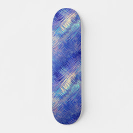 Sapphire Blue Scribged Struktur Skateboard Bräda 19,5 Cm
