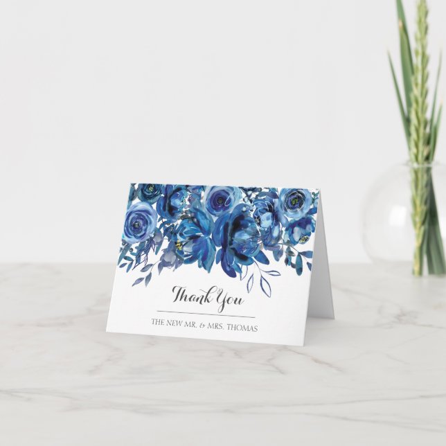 Sapphire Blue Serenity Folkt tackkort (Framsida)