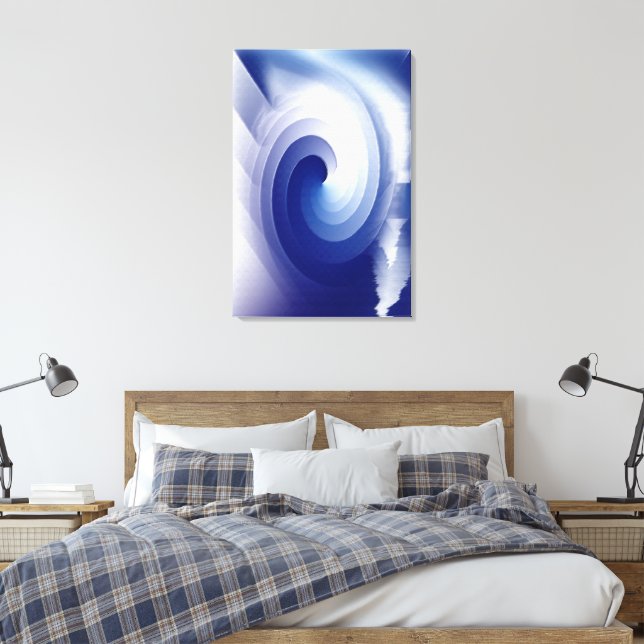 Sapphire Blue storm Canvastryck (Insitu (sovrum))