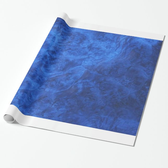 Sapphire Blue Velvet Wrapping Papper Presentpapper (Utrullad)