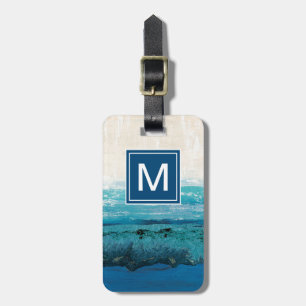 Sapphire Blue Watercolor Bagagebricka