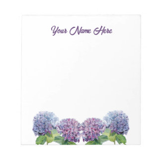Sapphire Blues Hydrangeas Notepad Anteckningsblock