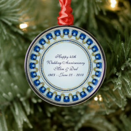 Sapphire Bröllop-årsdagen Ornament