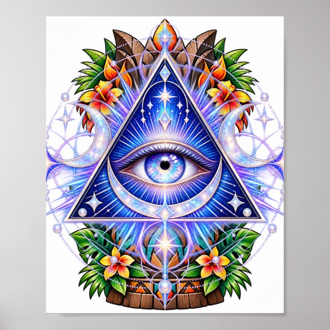 Sapphire Celestial Eye Affisch (Framsidan)