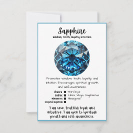 Sapphire-Crystal-minneskort Inbjudningar