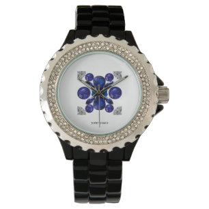 Sapphire Diamond Gemstone Art Blue Armbandsur