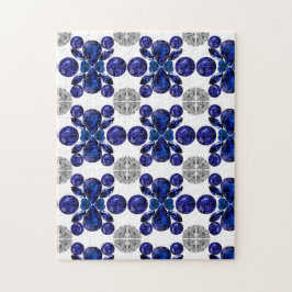 Sapphire Diamond Gemstone Art Blue Pussel