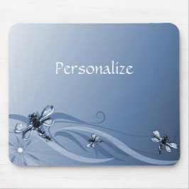 Sapphire Dragonflies Mousepad Musmatta