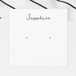 Sapphire Earring Jewelry Visning Card Tilläggskort