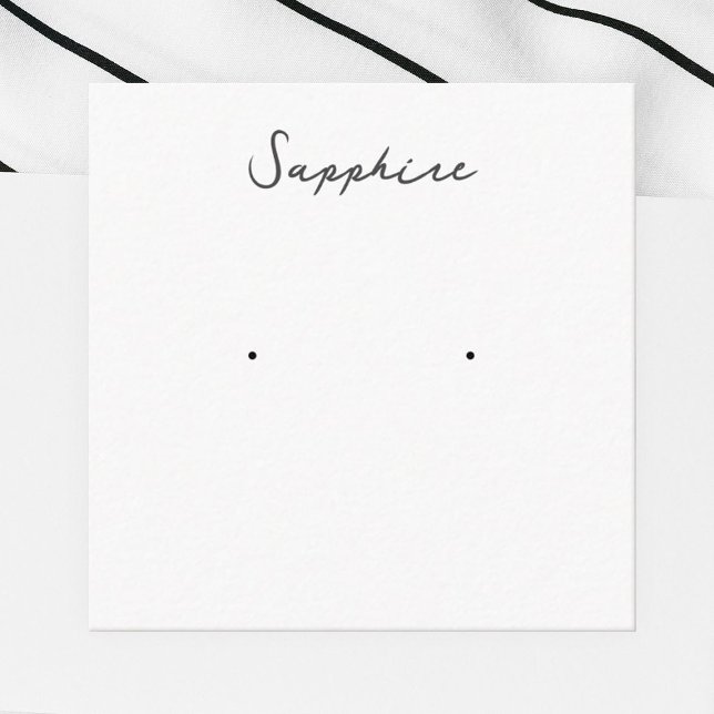 Sapphire Earring Jewelry Visning Card Tilläggskort (Skapare uppladdad)