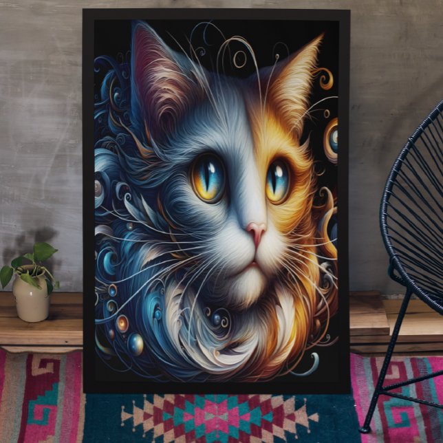 Sapphire Gaze: en katt med blå Ögon Poster (Skapare uppladdad)