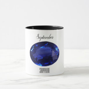 Sapphire Gem Blue Coffee Mugg September Birthstone