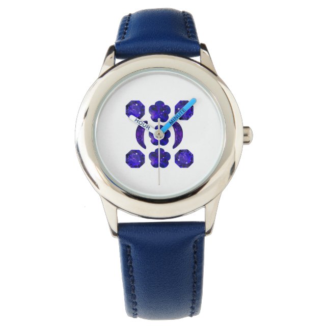 Sapphire Gemstone Blue Armbandsur (Framsida)