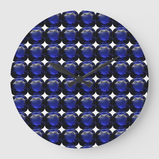Sapphire Gemstone Blue Stor Klocka (Framsida)