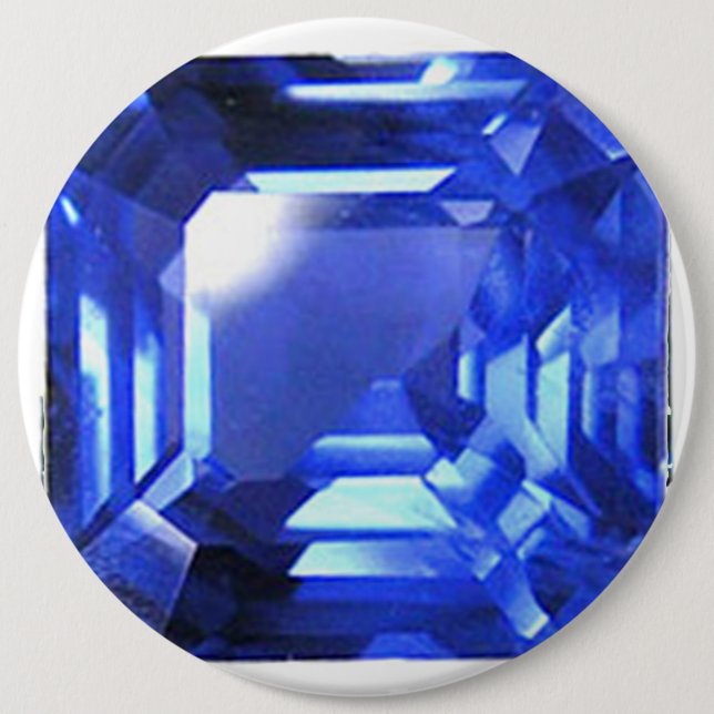 Sapphire Gemstone Himlar Blue Knapp (Framsida)