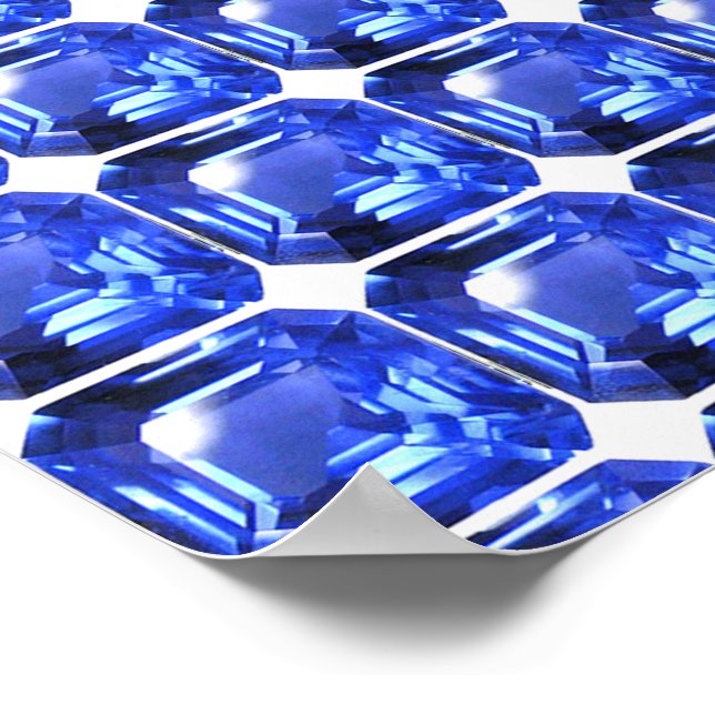 Sapphire Gemstone Himlar Blue Poster (Hörn)