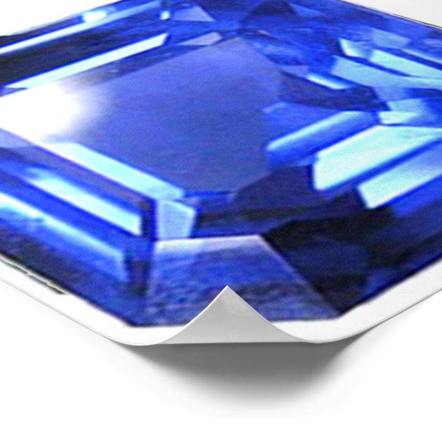Sapphire Gemstone Himlar Blue Poster (Hörn)
