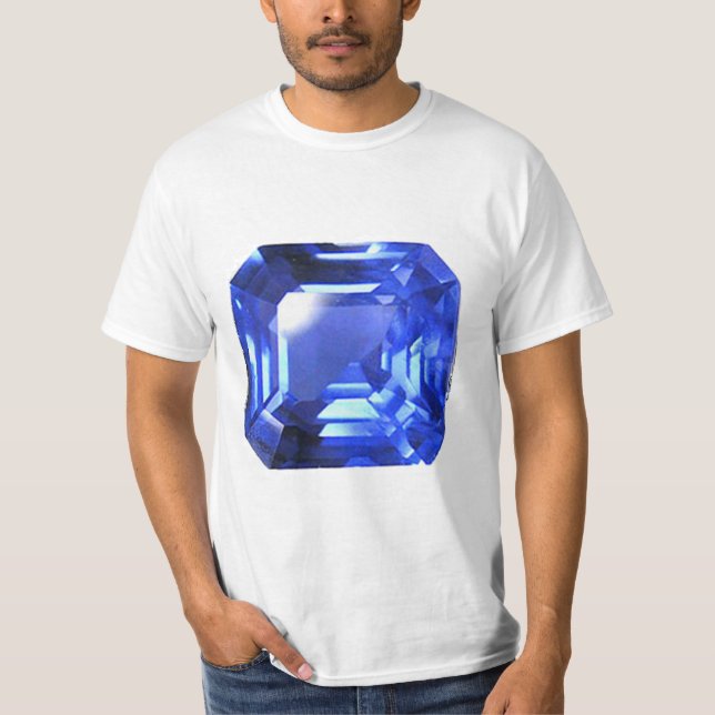 Sapphire Gemstone Himlar Blue T Shirt (Framsida)