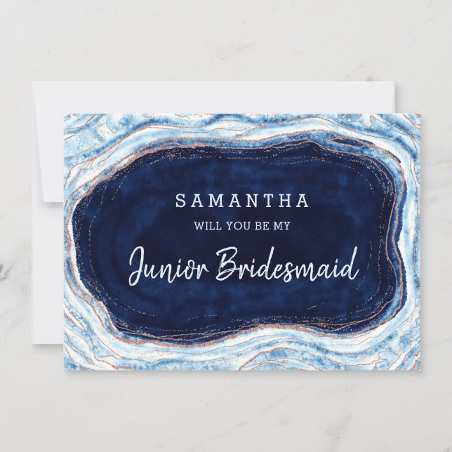 Sapphire Geode be My Junior Bridesmaid Frieri (Framsida)