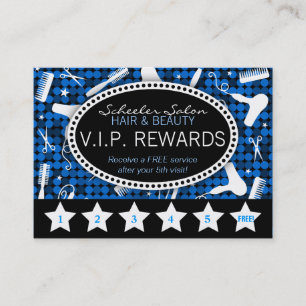 Sapphire Glam Anpassningsbar Salon Loyalty Slår k Lojalitetskort